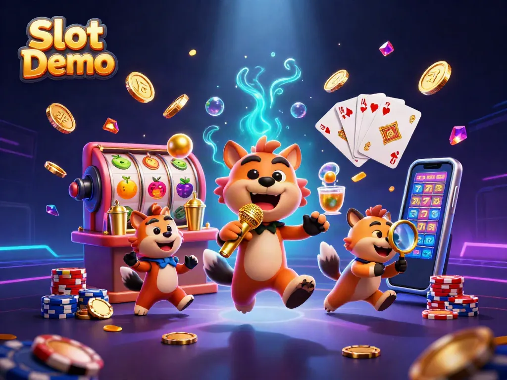 Experience exciting Slot Demo action with animated hyenas in a vibrant casino scene.