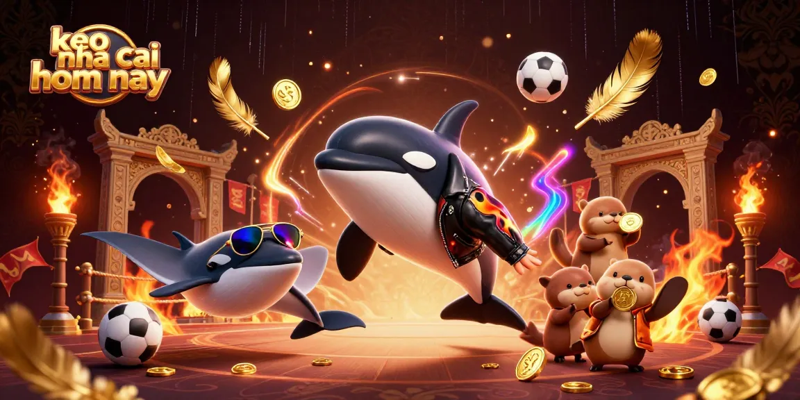 Engaging action scene of keo nha cai hom nay featuring an orca and stingray in a vibrant sports betting atmosphere.