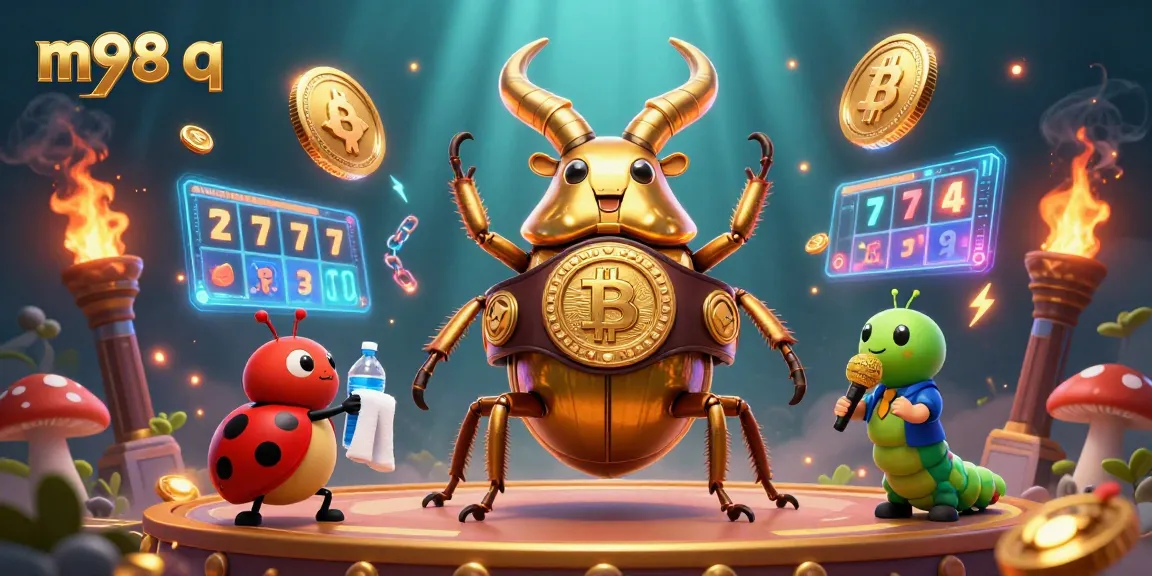 Engage in thrilling gameplay with m98 q at a vibrant casino illustrated scene featuring unique characters.
