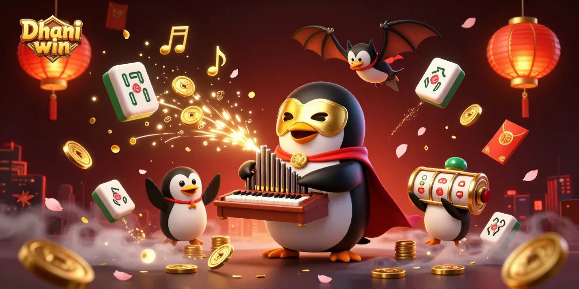 Dhani win: Experience thrilling gameplay with iconic characters and casino elements in a vibrant, dynamic 3D illustration.