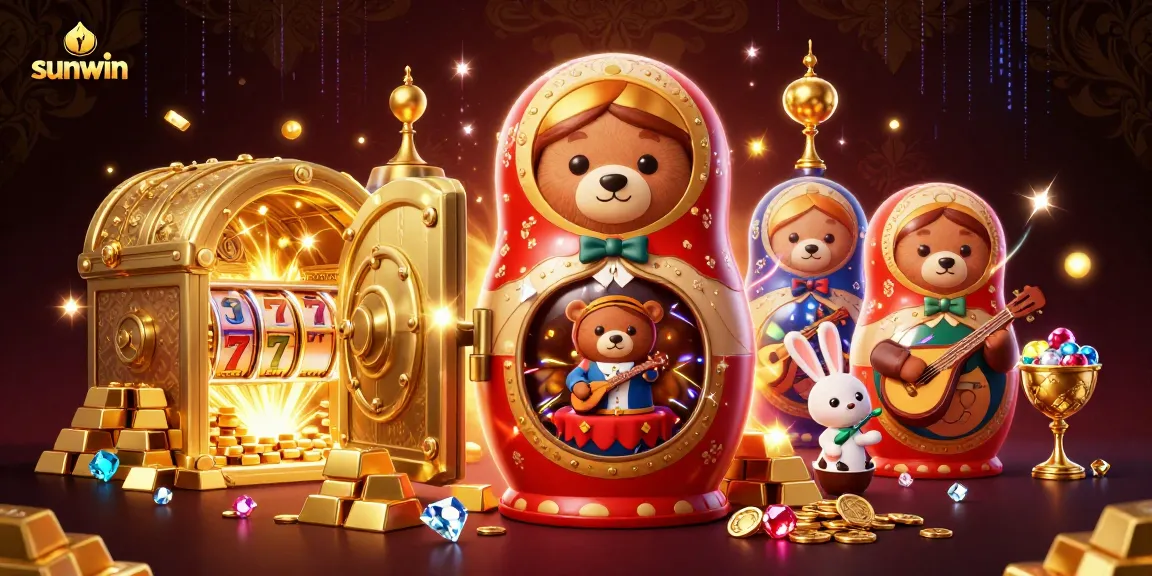 Experience wins at sunwin with a lively 3D casino scene featuring engaging characters and dynamic elements.