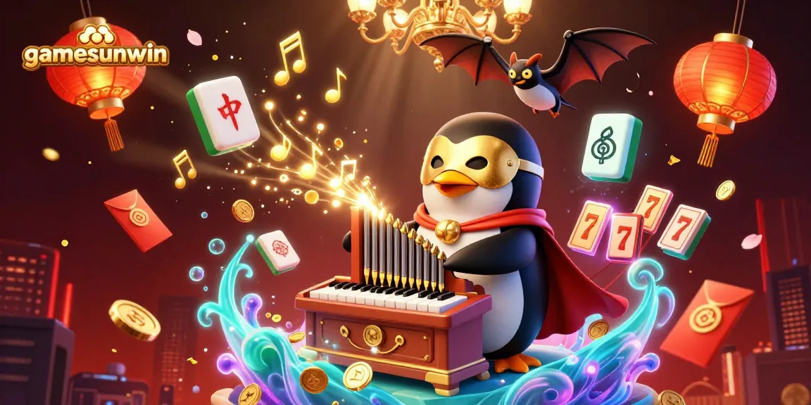 Experience gamesunwin's thrilling slots and jackpots in a vibrant 3D casino scene.